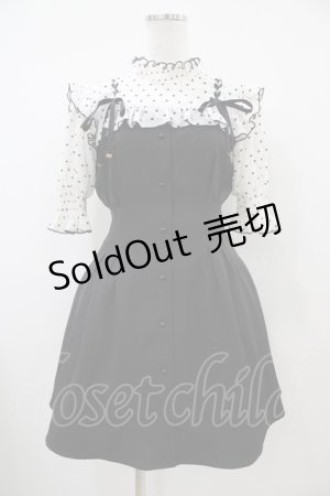 画像: Rojita / ハートドットレースアップ半袖ワンピース Free ブラック H-25-10-21-032-LO-OP-NS-ZH