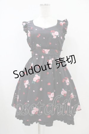 画像: Ank Rouge / StrawberryRose肩フリルジャンパースカート M ブラック H-25-10-21-036-CA-OP-NS-ZH