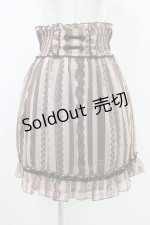 画像: axes femme / レースストライプスカート M アワピンク H-25-10-21-038-AX-SK-NS-ZH