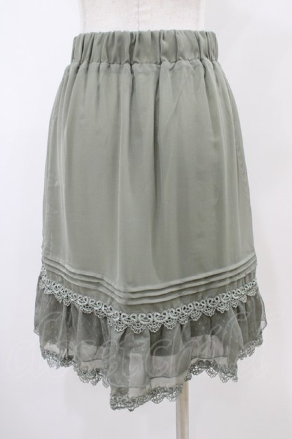 画像2: axes femme / シフォンスカート M グリーン H-25-10-21-041-AX-SK-NS-ZH (2)