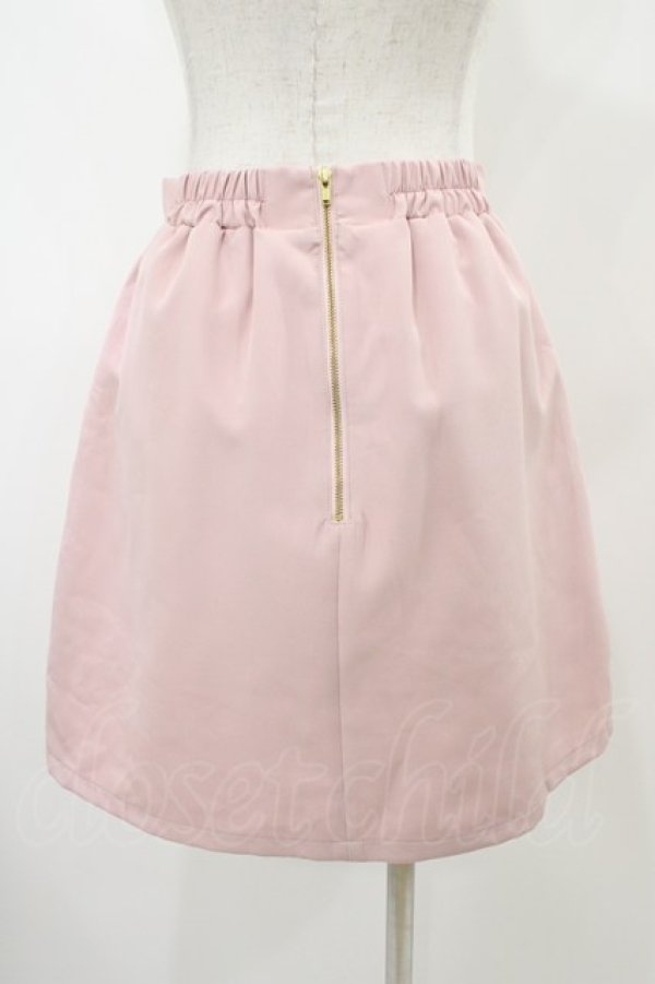 画像2: Ank Rouge / ビジューボタン台形スカート M ピンク H-25-10-21-043-CA-SK-NS-ZH (2)