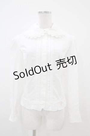 画像: metamorphose / はしごレースリボンブラウス Free オフ H-25-10-21-048-ME-BL-NS-ZH