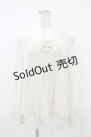 画像: PINK HOUSE / シアーリボンブラウス Free 生成り H-25-10-21-056-LO-BL-NS-ZH