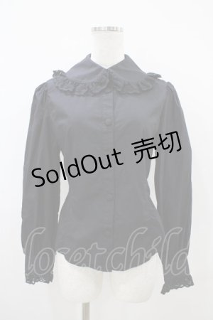 画像: metamorphose / シャーリングブラウス Free ブラック H-25-10-21-060-ME-BL-NS-ZH