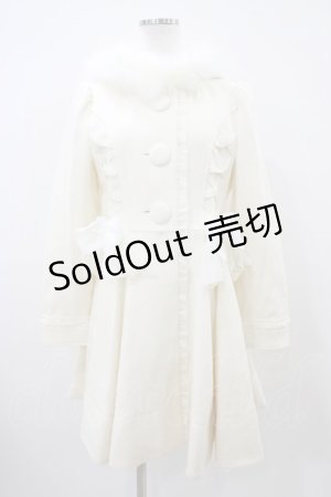 画像: mille fille closet by LODISPOTTO / Melty ribbonフレアーコート M オフ H-25-10-21-063-LO-CO-NS-ZH