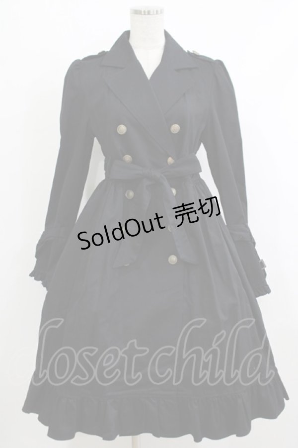 画像1: ALICE and the PIRATES / Gladiolus emblemトレンチコート Free ブラック H-25-10-21-1004-PA-CO-NS-ZH (1)