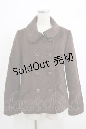 画像: axes femme / ラメバックフリルコート M ブラウン H-25-10-21-1041-AX-CO-NS-ZH