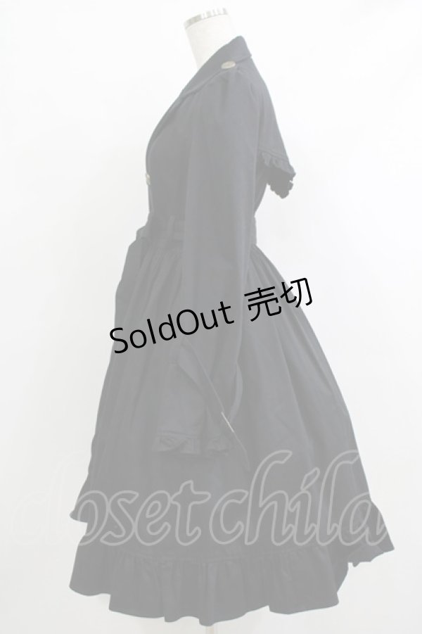 画像2: ALICE and the PIRATES / Gladiolus emblemトレンチコート Free ブラック H-25-10-21-1004-PA-CO-NS-ZH (2)