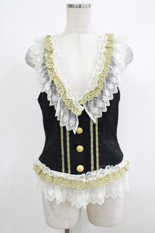 画像1: ALICE and the PIRATES / ジークフリードベスト Free ブラック H-25-10-21-1045-PA-JA-NS-ZH (1)