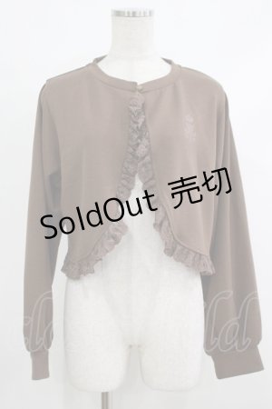 画像: m petit by misako / MSKバラBフリルボレロ L ブラウン H-25-10-21-1052-LO-TO-NS-ZH