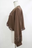 画像2: m petit by misako / MSKバラBフリルボレロ L ブラウン H-25-10-21-1052-LO-TO-NS-ZH (2)
