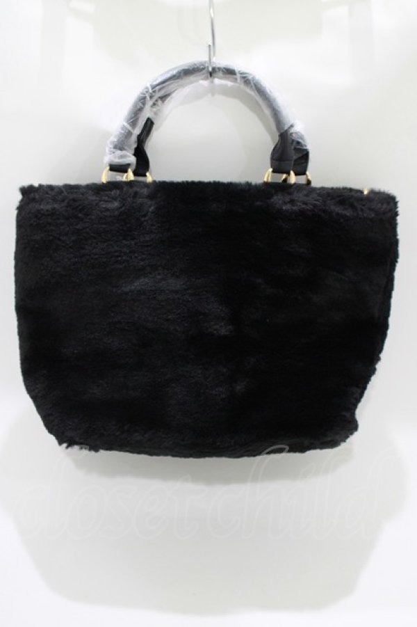 画像3: axes femme / リボンデザインファーバッグ  ブラック H-25-10-21-1061-AX-BG-NS-ZH (3)