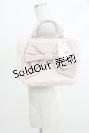 画像: axes femme / リボンデザインファーバッグ  ピンク H-25-10-21-1063-AX-BG-NS-ZH