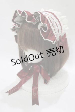 画像: ALICE and the PIRATES / My Dear Dollフリルヘッドドレス  ボルドー H-25-10-21-1071-PA-AC-NS-ZH