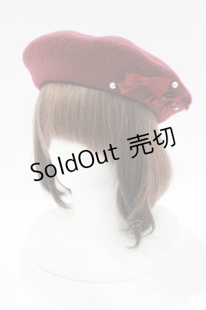 画像: m petit by misako / AMミニリボンバスクベレー  ボルドー H-25-10-21-1073-LO-AC-NS-ZH