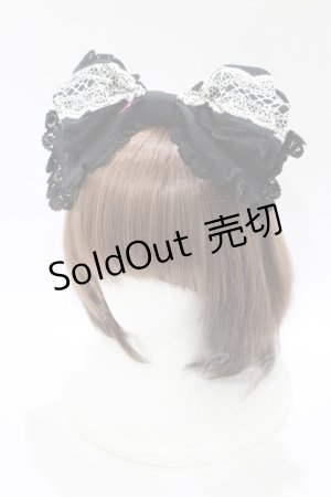 画像: ALICE and the PIRATES / The END of immortal EDEN柄カチューシャ  ブラック H-25-10-21-1074-PA-AC-NS-ZH