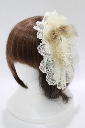 画像: BABY,THE STARS SHINE BRIGHT / Julietのためのソネットレースカクテルヘッドドレス  生成り H-25-10-21-1075-BA-AC-NS-ZH