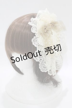 画像: BABY,THE STARS SHINE BRIGHT / Julietのためのソネットレースカクテルヘッドドレス  生成り H-25-10-21-1075-BA-AC-NS-ZH