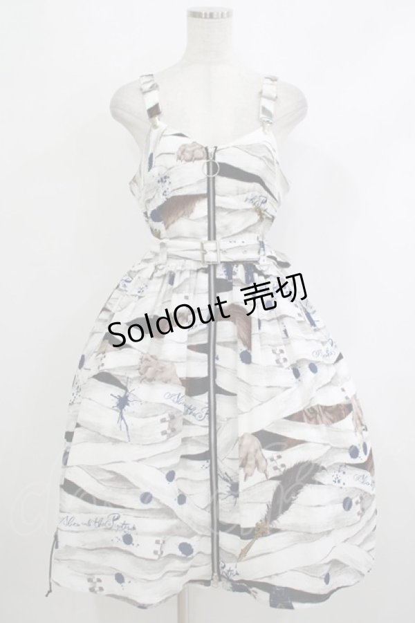 画像1: ALICE and the PIRATES / Wolf the ripper柄ジャンパースカート Free ネイビー H-25-10-21-1008-PA-OP-NS-ZH (1)