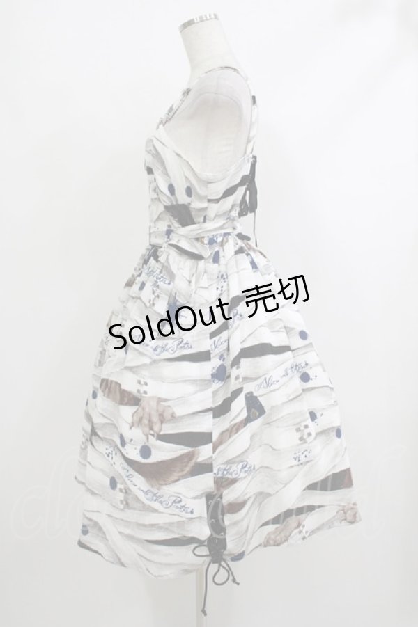 画像2: ALICE and the PIRATES / Wolf the ripper柄ジャンパースカート Free ネイビー H-25-10-21-1008-PA-OP-NS-ZH (2)