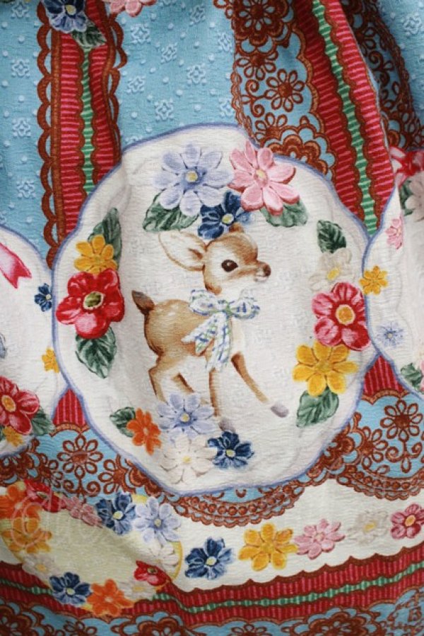 画像5: BABY,THE STARS SHINE BRIGHT / Pastoral Decoration Palette柄エプロンジャンパースカート Free ターコイズ H-25-10-21-1009-BA-OP-NS-ZH (5)