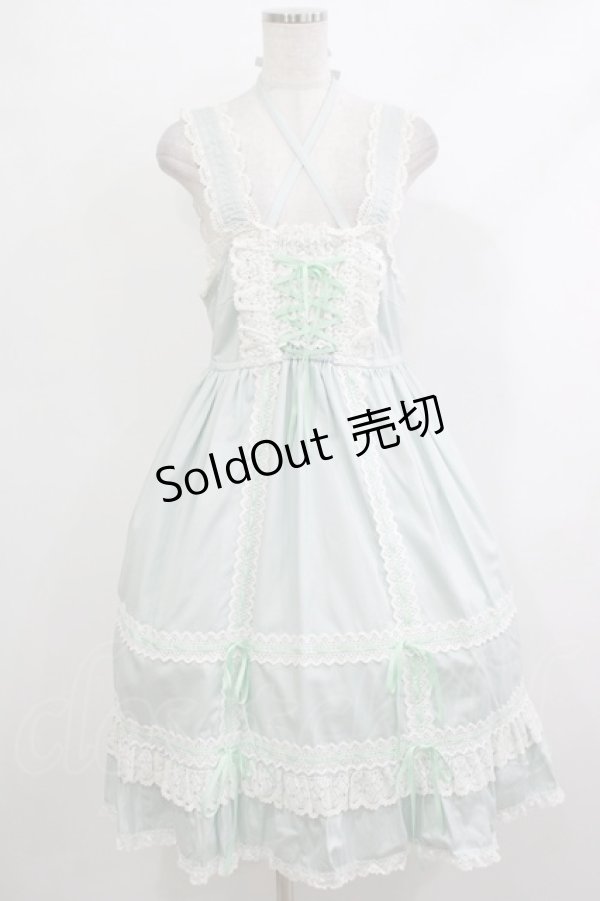 画像1: BABY,THE STARS SHINE BRIGHT / ベビードールジャンパースカート&プリンセスドロップヘッドドレスセット Free ペールミント H-25-10-21-1010-BA-OP-NS-ZH (1)