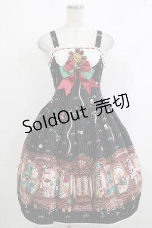 画像: ALICE and the PIRATES / アリスと不思議な仕立て屋さんの秘密柄ジャンパースカートI Free ブラック H-25-10-21-1011-PA-OP-NS-ZH