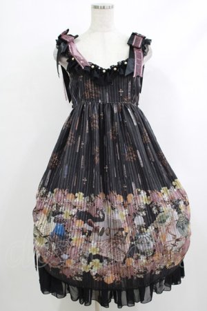 画像: ALICE and the PIRATES / Victorian tear bottle柄ジャンパースカートII Free ブラック H-25-10-21-1012-PA-OP-NS-ZH