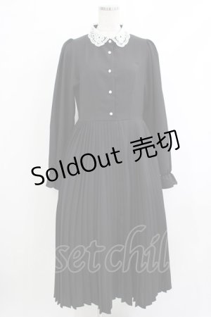 画像: m petit by misako / AM*レースエリプリーツワンピース L ブラック H-25-10-21-1018-LO-OP-NS-ZH