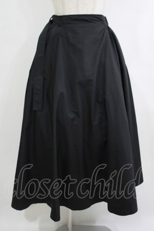 画像: INGEBORG / ラップ風フレアースカート 3（9号） ブラック H-25-10-21-1022-LO-SK-NS-ZH