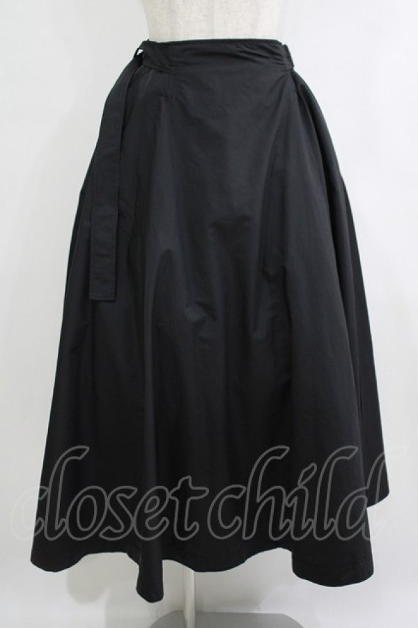 画像1: INGEBORG / ラップ風フレアースカート 3（9号） ブラック H-25-10-21-1022-LO-SK-NS-ZH (1)