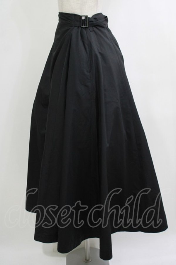 画像2: INGEBORG / ラップ風フレアースカート 3（9号） ブラック H-25-10-21-1022-LO-SK-NS-ZH (2)