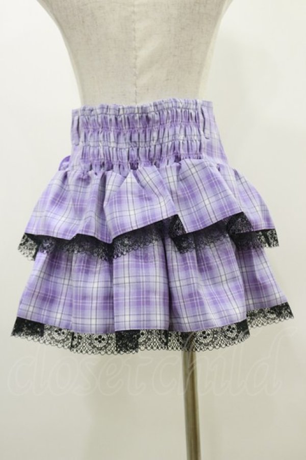 画像2: QOOZA / Kuromi mini skirt  ラベンダー H-25-10-21-2005-PU-SK-KB-ZY (2)