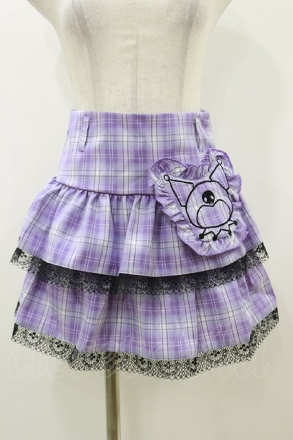画像1: QOOZA / Kuromi mini skirt  ラベンダー H-25-10-21-2009-PU-SK-KB-ZH (1)
