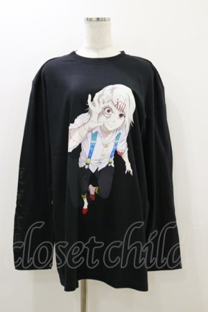 画像: QOOZA / 東京喰種×QOOZA鈴屋什造 L/S TEE  ブラック H-25-10-21-2021-PU-TO-KB-OS