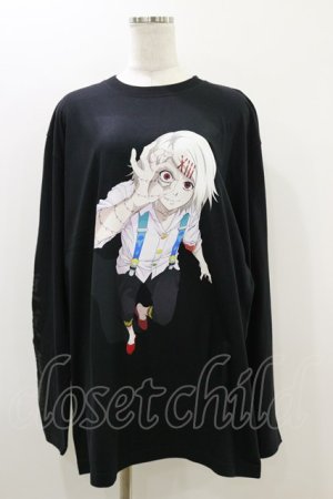 画像: QOOZA / 東京喰種×QOOZA鈴屋什造 L/S TEE  ブラック H-25-10-21-2024-PU-TO-KB-ZI