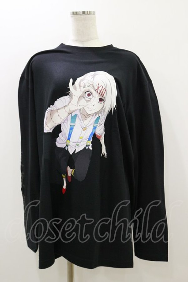 画像1: QOOZA / 東京喰種×QOOZA鈴屋什造 L/S TEE  ブラック H-25-10-21-2029-PU-TO-KB-ZS (1)
