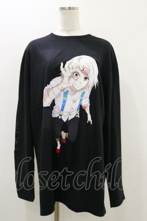 画像: QOOZA / 東京喰種×QOOZA鈴屋什造 L/S TEE  ブラック H-25-10-21-2030-PU-TO-KB-ZY