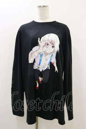 画像: QOOZA / 東京喰種×QOOZA金木研 ダメージスウェット  ブラック H-25-10-21-2031-PU-TO-KB-ZS