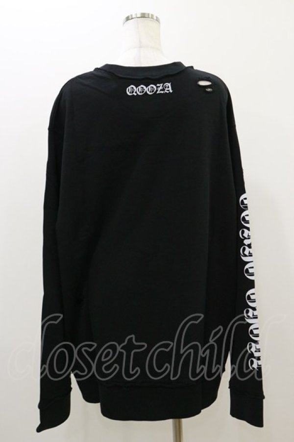 画像2: QOOZA / 東京喰種×QOOZA金木研 ダメージスウェット  ブラック H-25-10-21-2034-PU-TO-KB-ZI (2)
