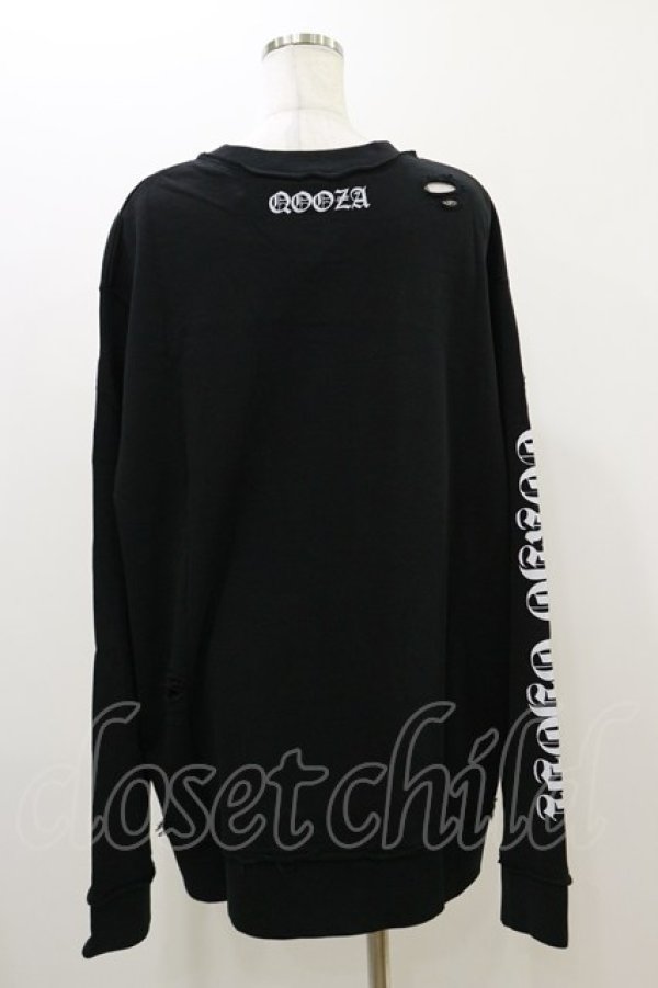 画像2: QOOZA / 東京喰種×QOOZA金木研 ダメージスウェット  ブラック H-25-10-21-2037-PU-TO-KB-ZH (2)