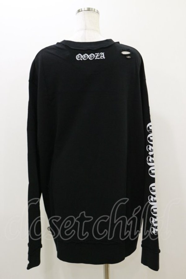 画像2: QOOZA / 東京喰種×QOOZA金木研 ダメージスウェット  ブラック H-25-10-21-2038-PU-TO-KB-ZH (2)