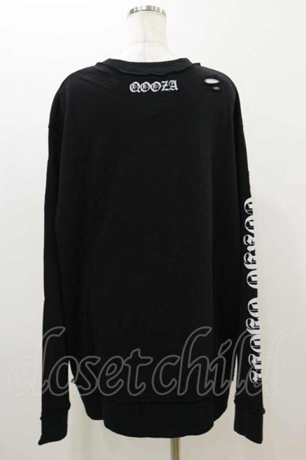 画像2: QOOZA / 東京喰種×QOOZA金木研 ダメージスウェット  ブラック H-25-10-21-2039-PU-TO-KB-ZH (2)