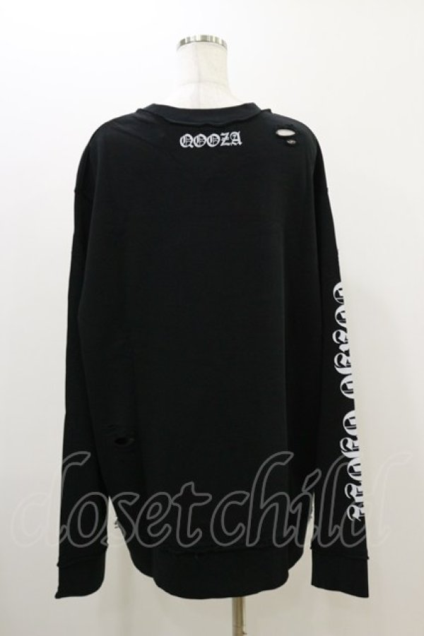 画像2: QOOZA / 東京喰種×QOOZA金木研 ダメージスウェット  ブラック H-25-10-21-2040-PU-TO-KB-ZH (2)