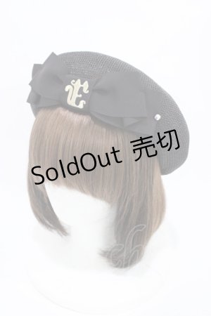 画像: Enchantlic Enchantilly / 刺繍サマーベレー帽  ブラック H-25-10-21-002-LO-AC-NS-ZH