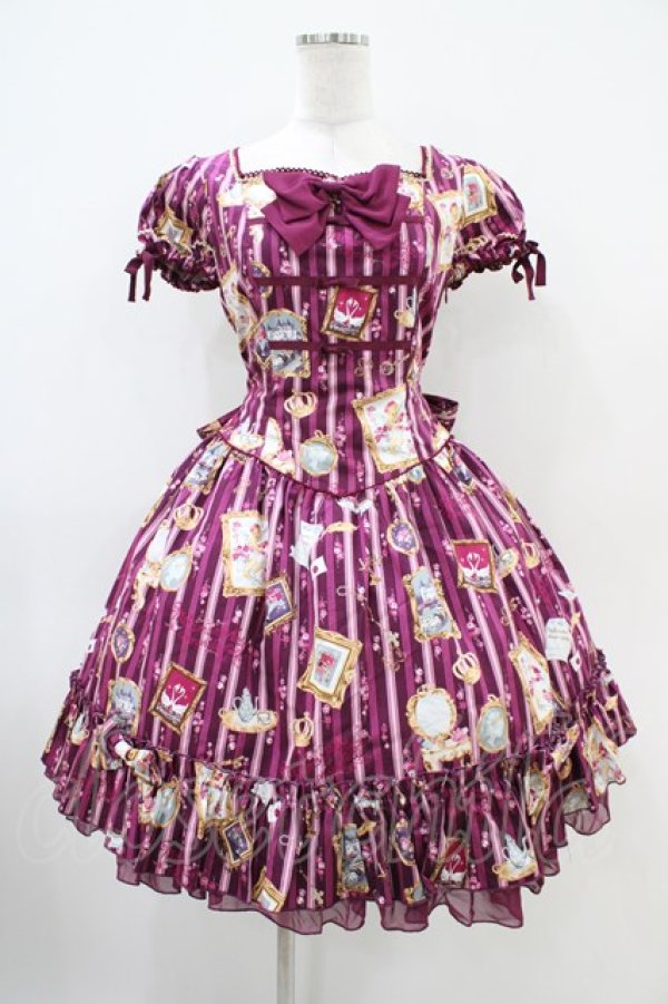 画像1: metamorphose / ロイヤルフレームワンピース Free ボルドー H-25-10-21-022-ME-OP-NS-ZH (1)