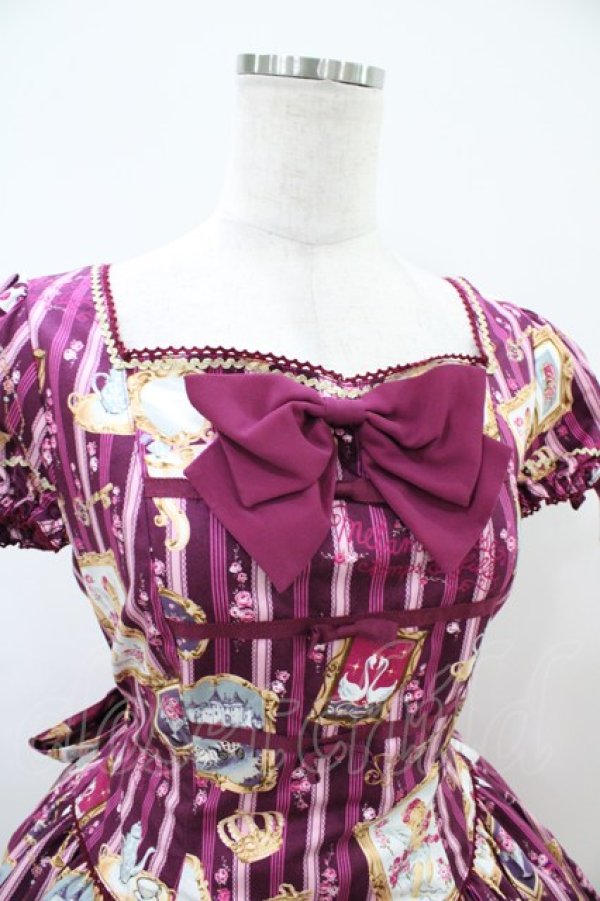 画像4: metamorphose / ロイヤルフレームワンピース Free ボルドー H-25-10-21-022-ME-OP-NS-ZH (4)