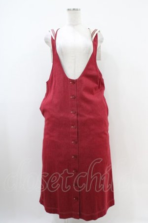 画像: PINK HOUSE / セーラーカラーデニムジャンパースカート  レッド H-25-10-21-024-LO-OP-NS-ZH