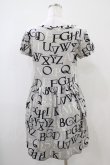 画像2: 【SALE】Jane Marple / アルファベットロゴミニワンピース  シルバーグレイ H-25-10-22-024-JM-OP-KB-ZT061 (2)