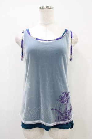 画像: gouk / レイヤードタンク  グリーン×パープル×ホワイト H-25-10-22-034-GO-TO-KB-ZT232